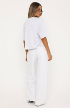 Never Missed Wide Leg Sweatpants Grey Marle