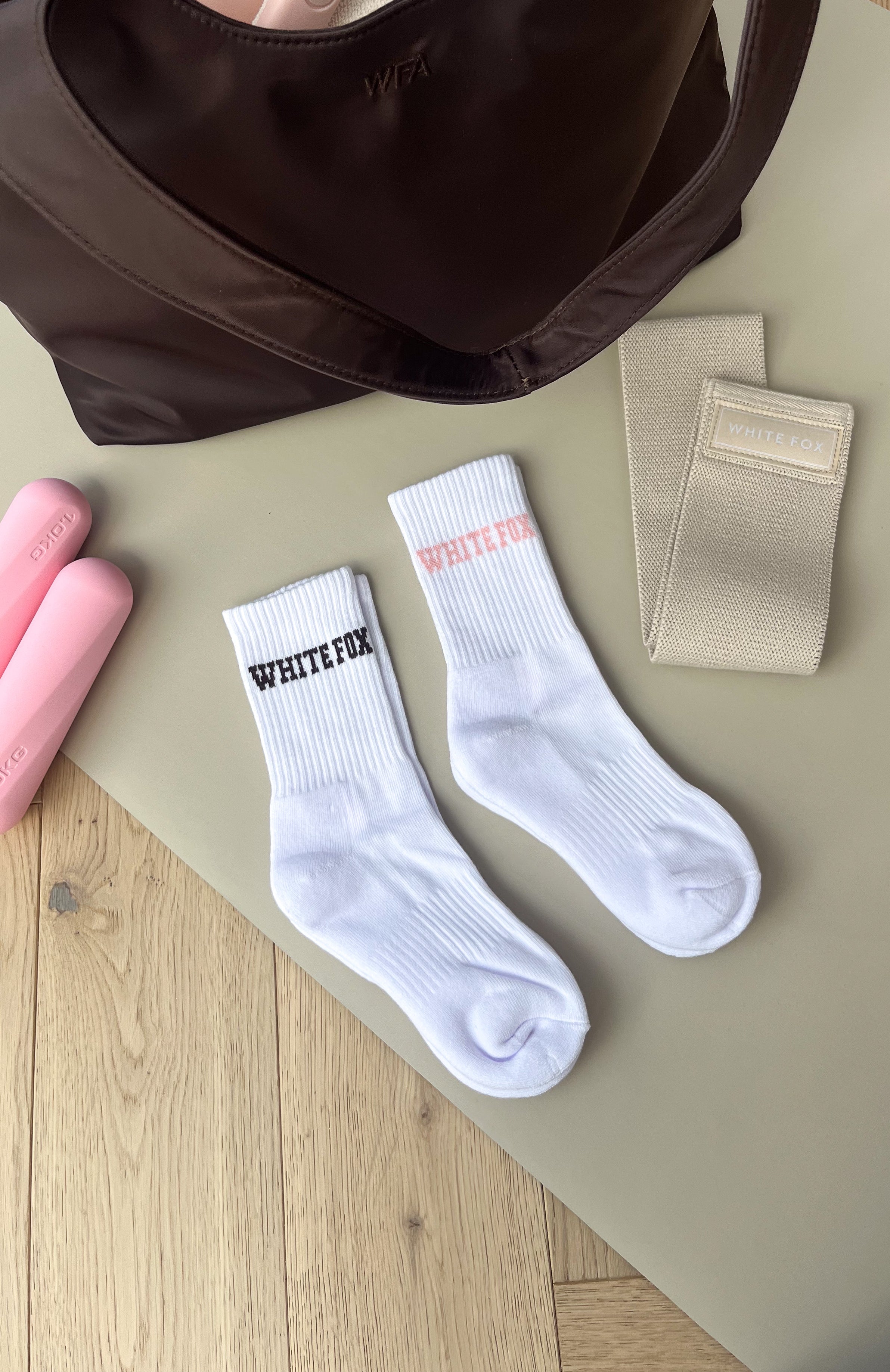 No Convincing Socks 2 Pack White/Choc/Dusty Pink