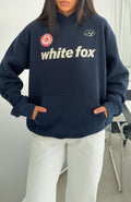 No Matter What Happens Oversized Hoodie Navy