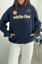 No Matter What Happens Oversized Hoodie Navy
