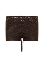 No Plans Crochet Shorts Chocolate