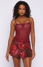 Nostalgic Dream Beaded Mini Skirt Endless Nights
