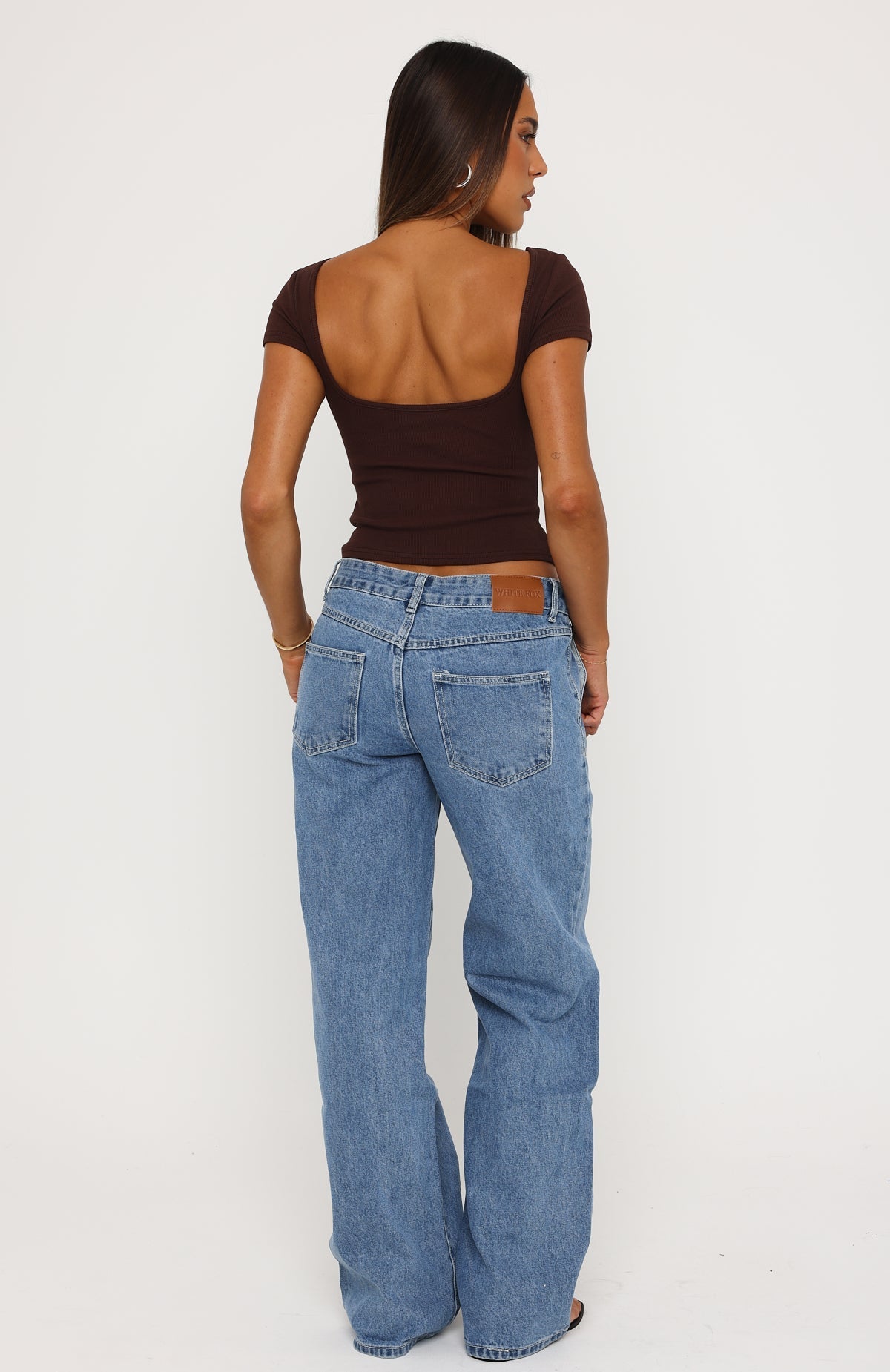 Jealous Side Low Rise Wide Leg Jeans Vintage Blue Wash