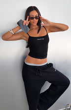 Off The Field Singlet Top Black