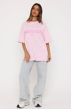 Offstage Printed Oversized Tee Posy Ditsy