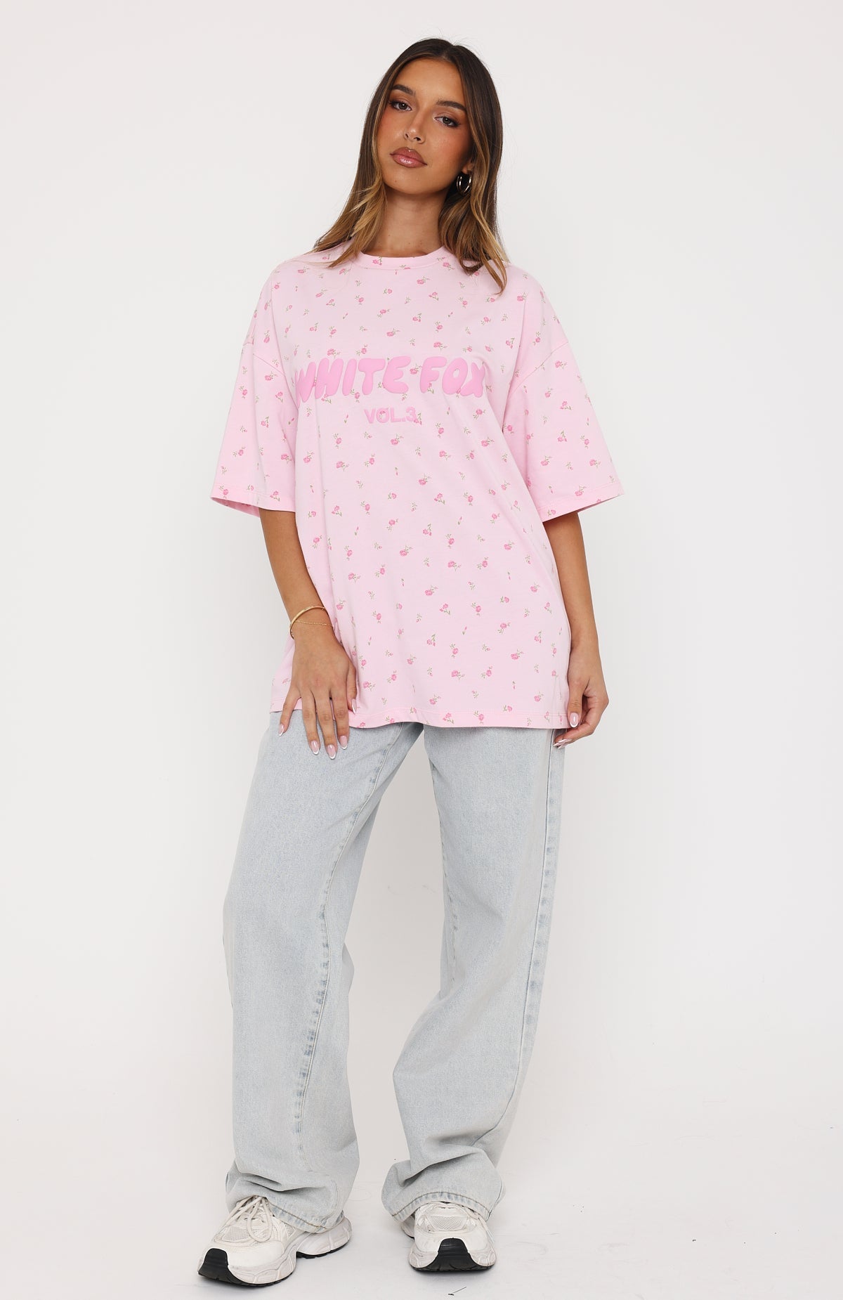 Offstage Printed Oversized Tee Posy Ditsy
