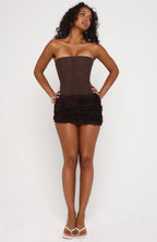 On My Wishlist Mini Skirt Chocolate