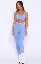 Form Leggings Blueberry/White