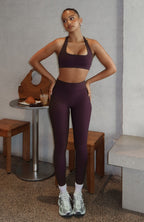 Go Getter High Waisted Leggings Midnight Plum