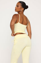 Pretty Vibes Singlet Lemon
