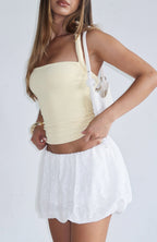 Rays Of Sunshine Bubble Mini Skort White