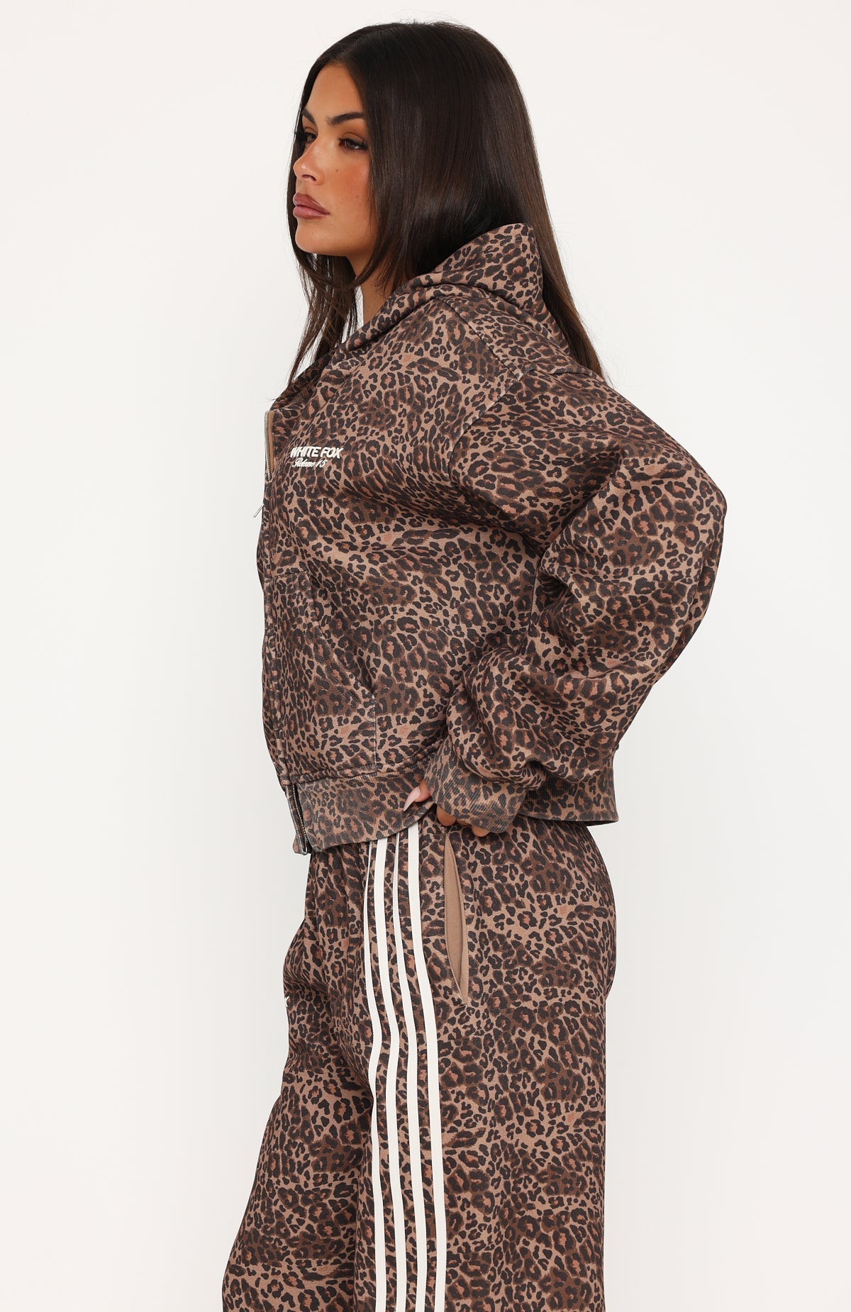 Release 15 Asalia Boxy Zip Front Hoodie Animal Print