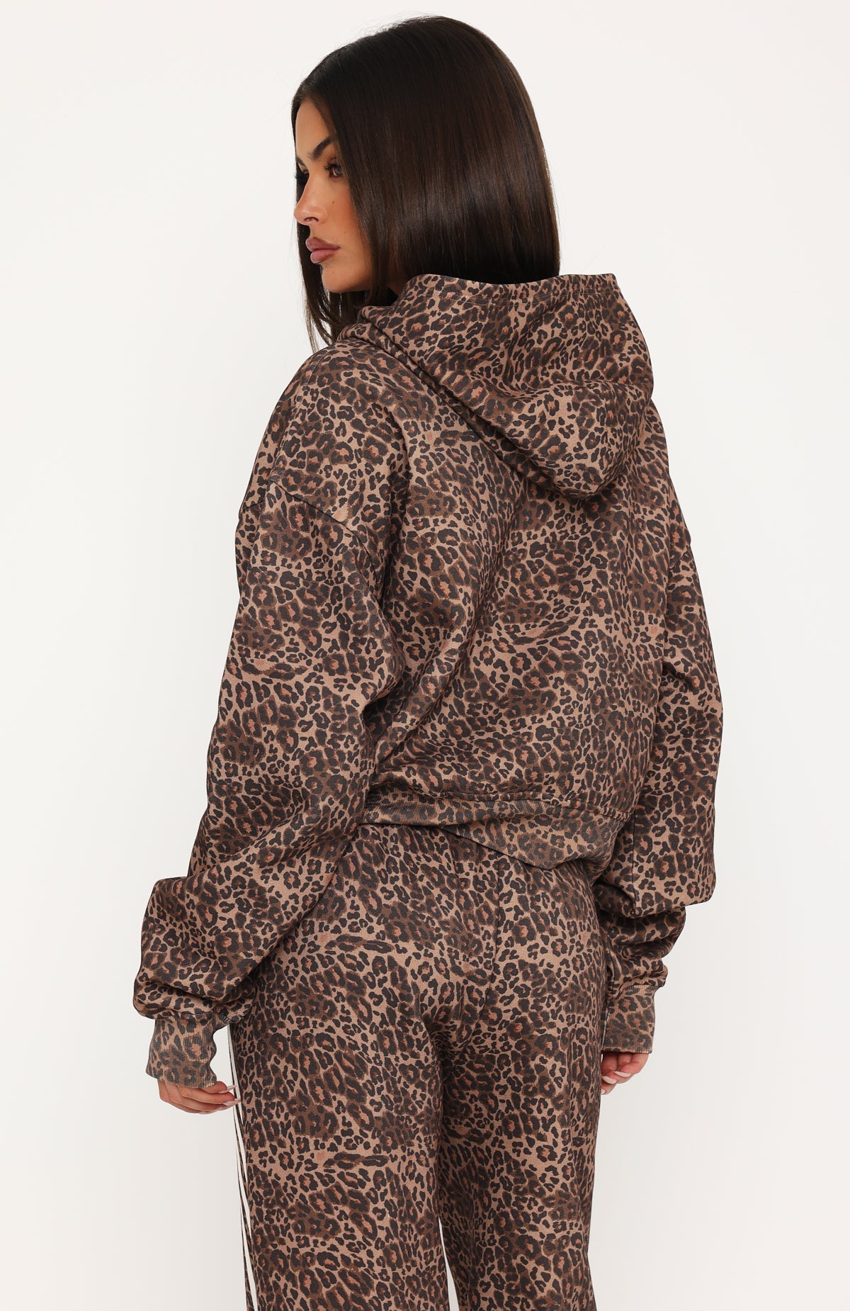 Release 15 Asalia Boxy Zip Front Hoodie Animal Print