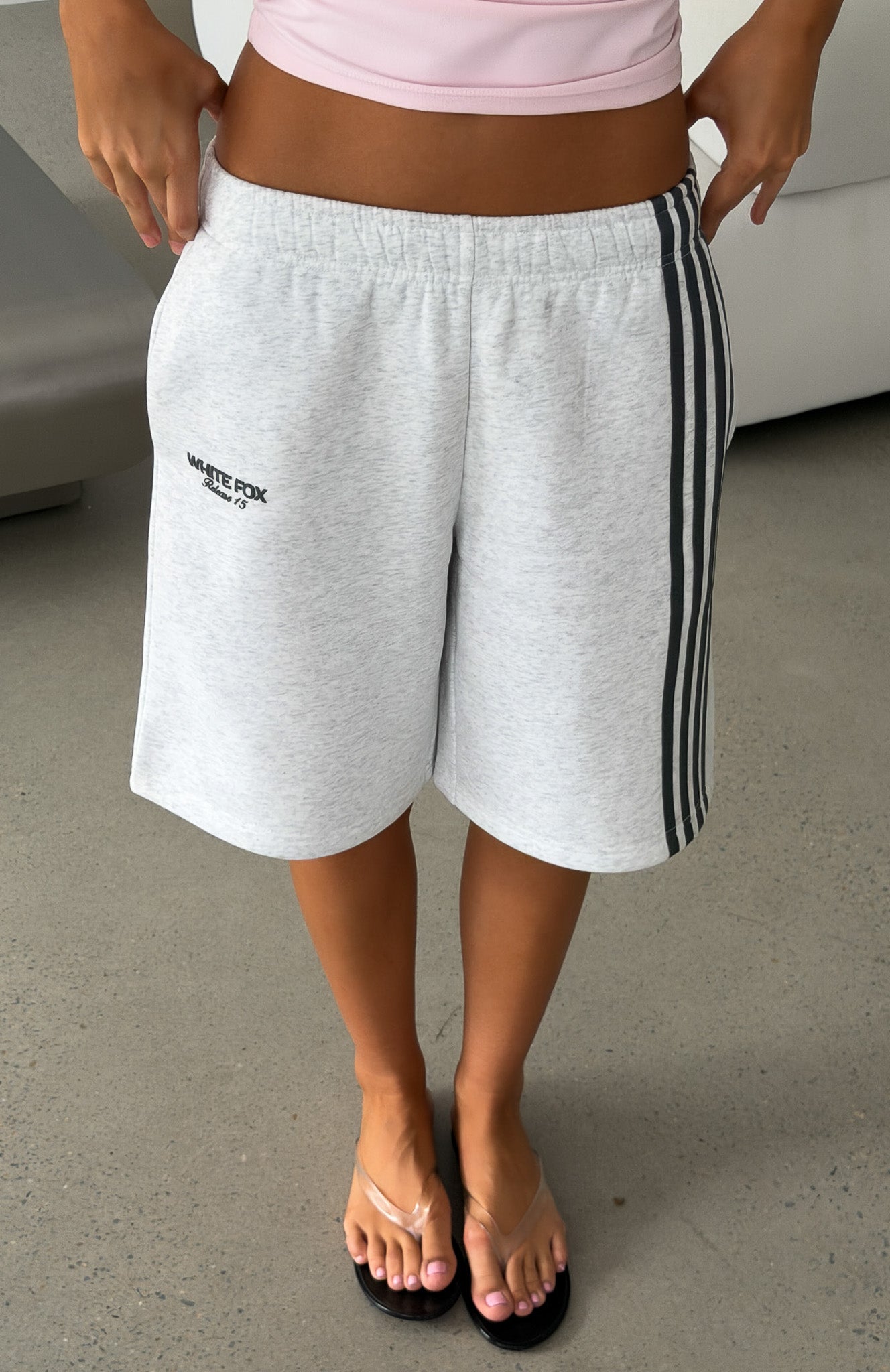 Release 15 Asalia Longline Lounge Shorts Grey Marle