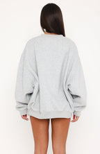 Release 15 Janie Oversized Drop Shoulder Sweater Dark Grey Marle