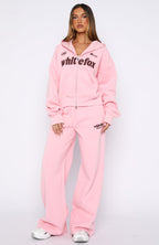 Release 15 Janie Boxy Zip Front Hoodie Pink