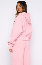 Release 15 Janie Boxy Zip Front Hoodie Pink