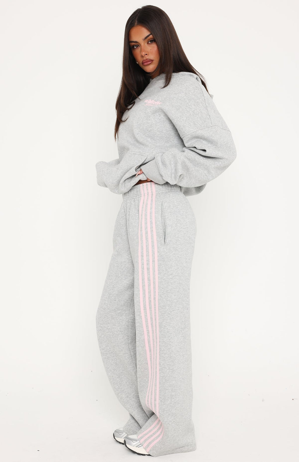 Release 15 Asalia Wide Leg Sweatpants Dark Grey Marle