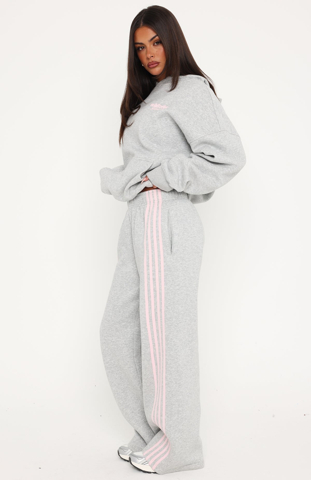 Release 15 Asalia Wide Leg Sweatpants Dark Grey Marle