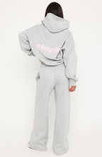 Release 15 Asalia Wide Leg Sweatpants Dark Grey Marle