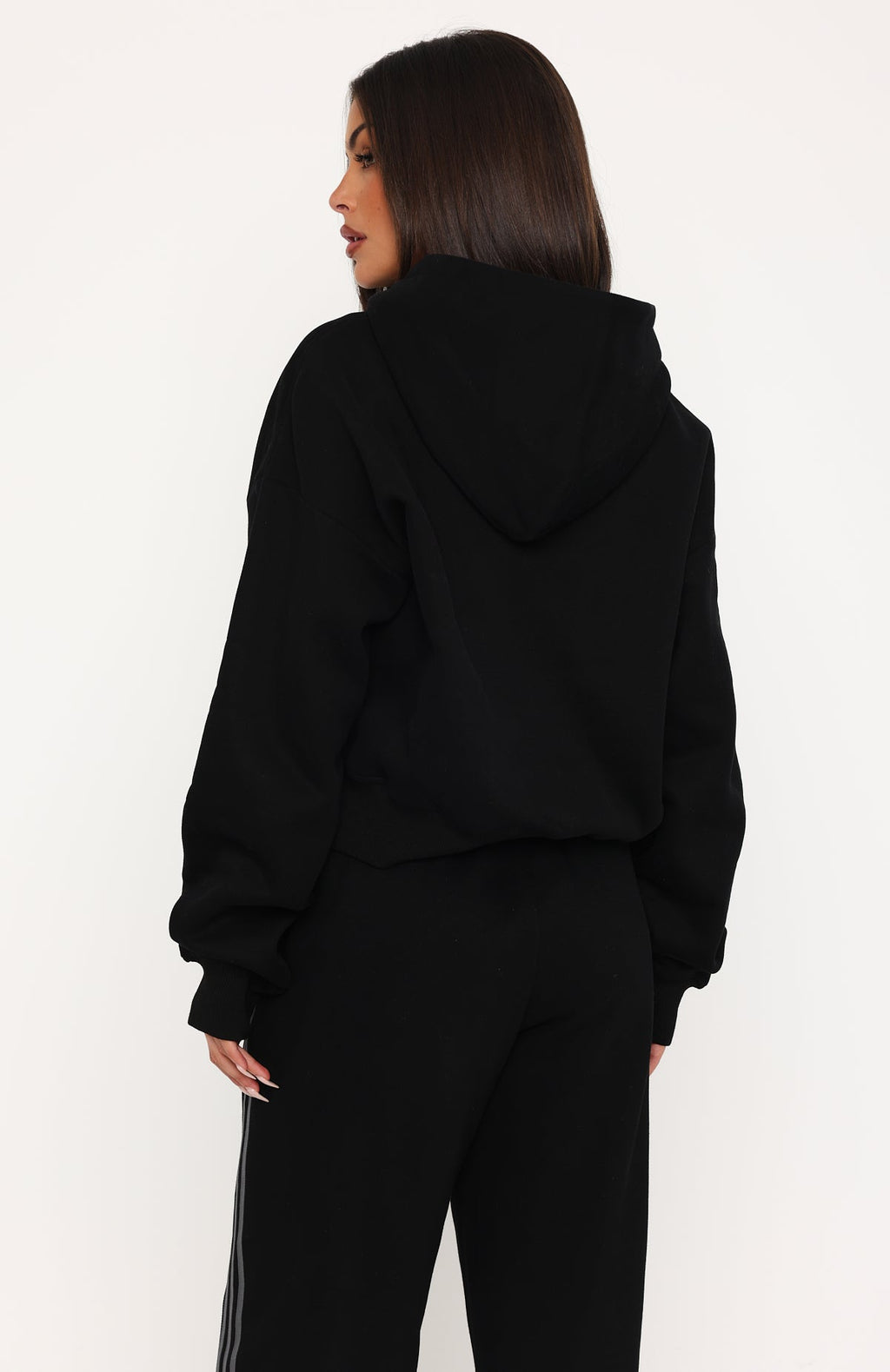 Release 15 Janie Boxy Zip Front Hoodie Black