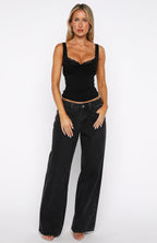 Rose Days Top Black
