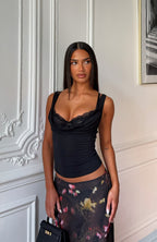 Rose Days Top Black