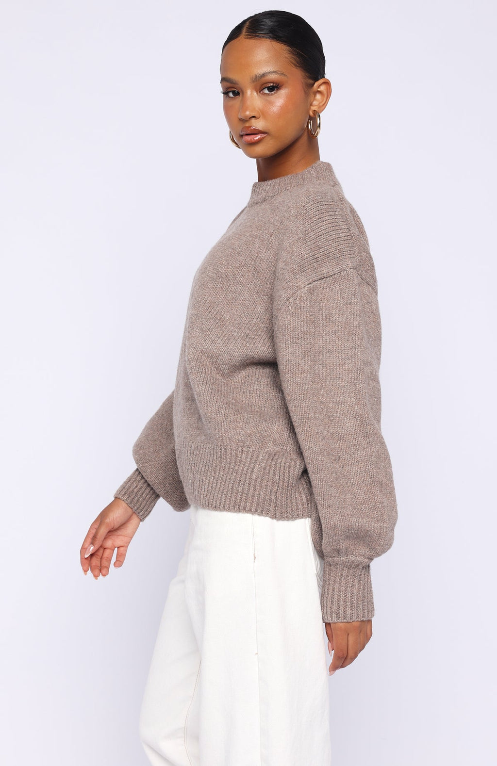 Sashi Knit Sweater Pebble