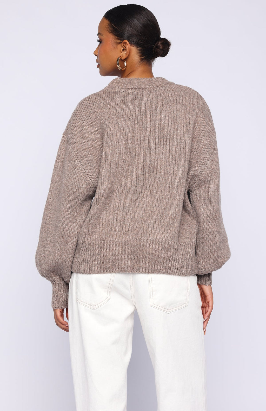 Sashi Knit Sweater Pebble