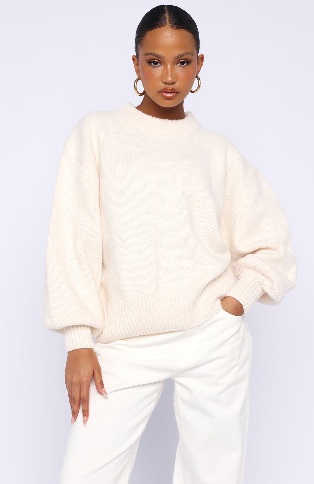 Sashi Knit Sweater Winter White