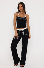 She's A Princess Halter Top Black