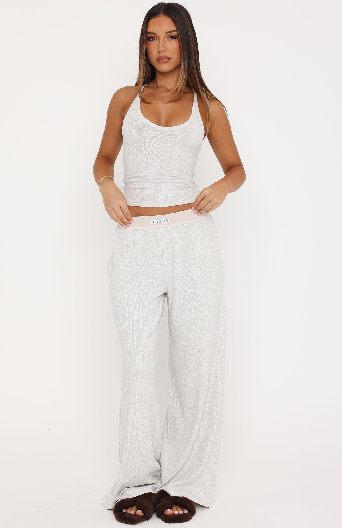 Snooze Mode Pyjama Top Light Grey Marle