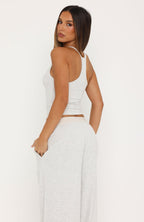 Snooze Mode Pyjama Top Light Grey Marle