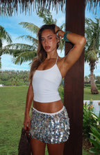 So Into You Shell Mini Skirt Natural