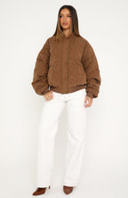 Soft Love Bomber Jacket Mocha