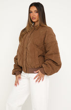 Soft Love Bomber Jacket Mocha