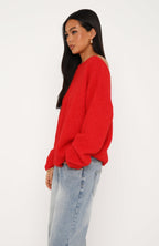 Softer Love Knit Sweater Red