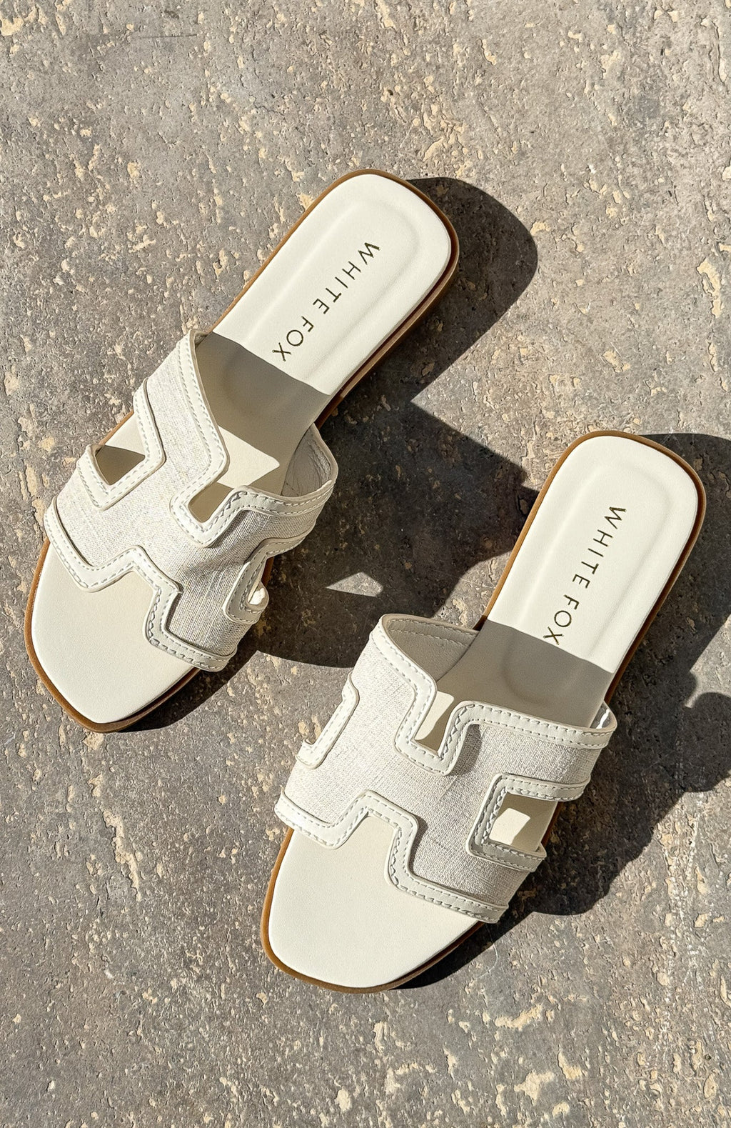 Sophia Canvas Sandals Cream/Natural