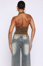 Spotlight Moment Halter Top Sage