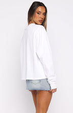 Staying Ahead Long Sleeve Tee White