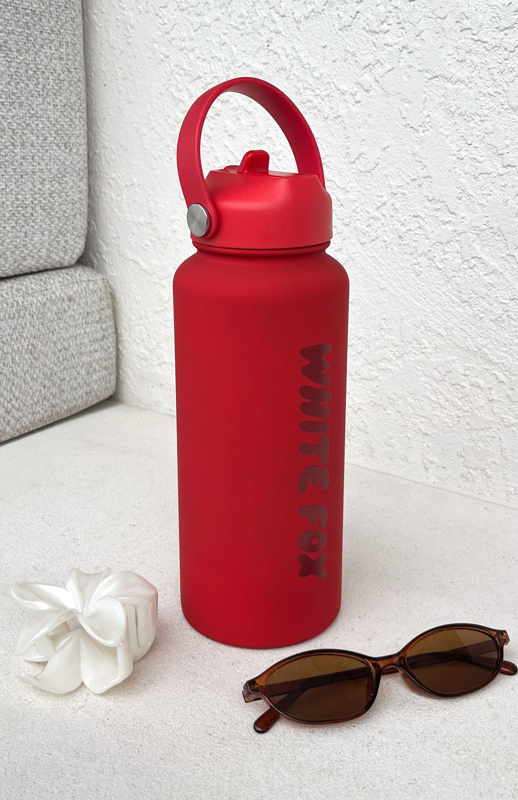Staying Hydrated 1L Drink Bottle Red