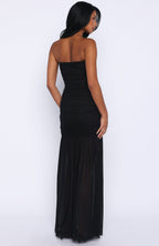 Stop The Show Strapless Maxi Dress Black