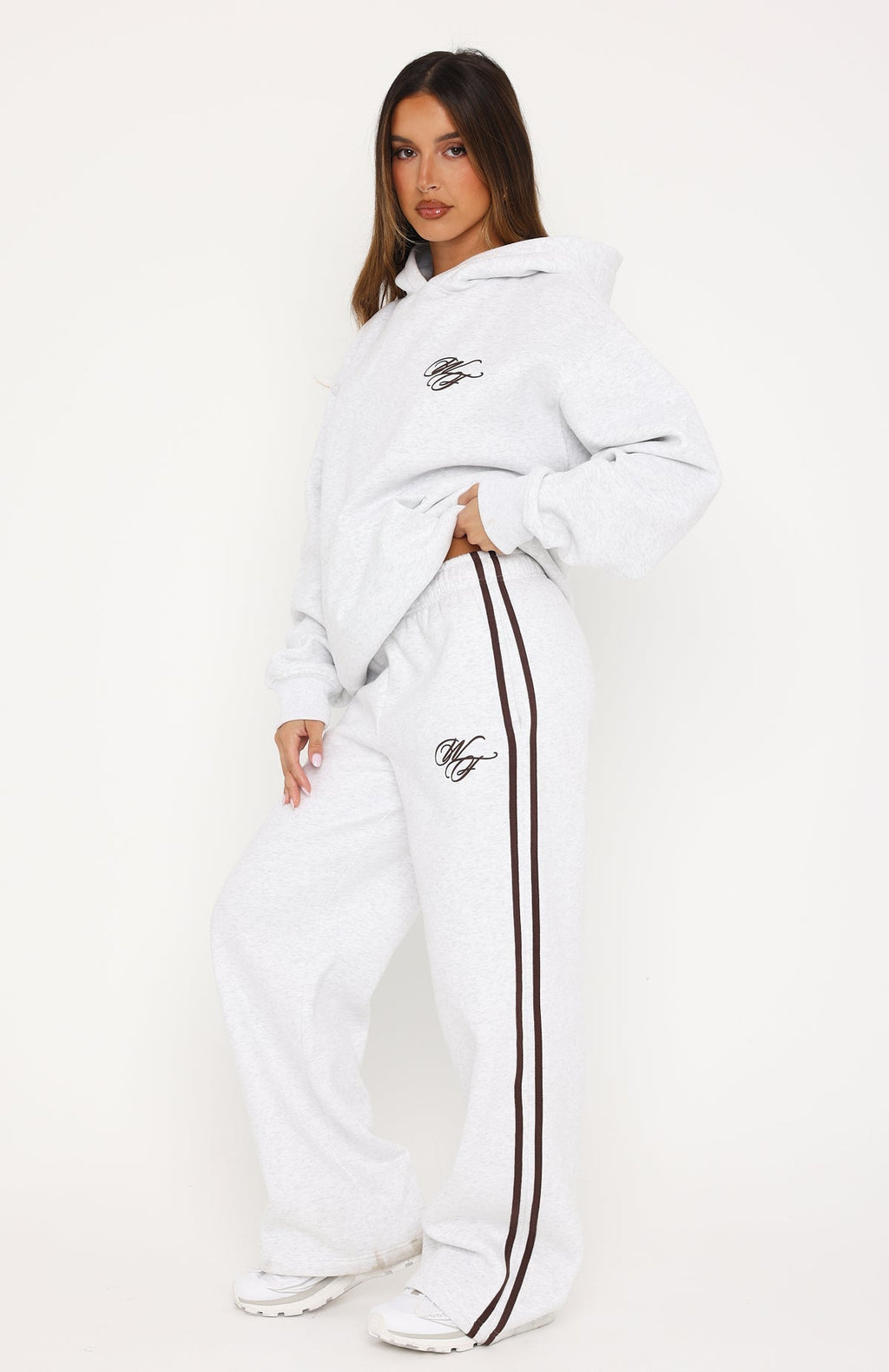 Studio 17 Raven Wide Leg Sweatpants Grey Marle
