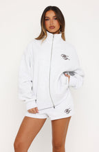 Studio 17 Raven Oversized Zip Jacket Grey Marle