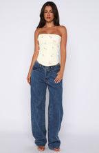 Summer Love Strapless Bustier Lemon