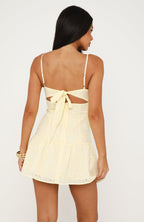 Sweet And Simple Mini Dress Lemon
