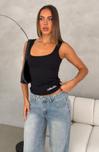 Taking Risks Tank Top Black