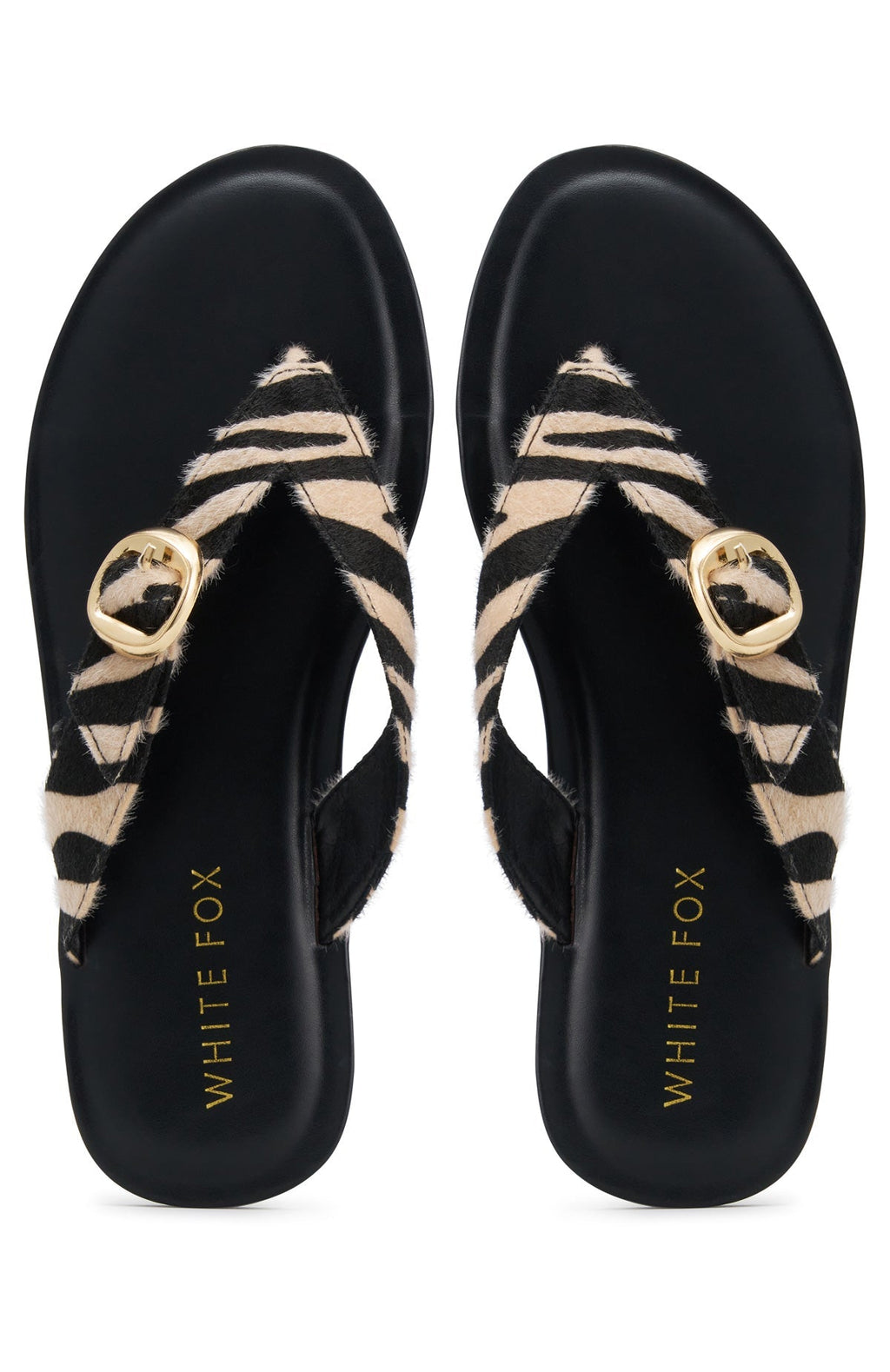 Tarrant Thong Sandals Zebra/Black