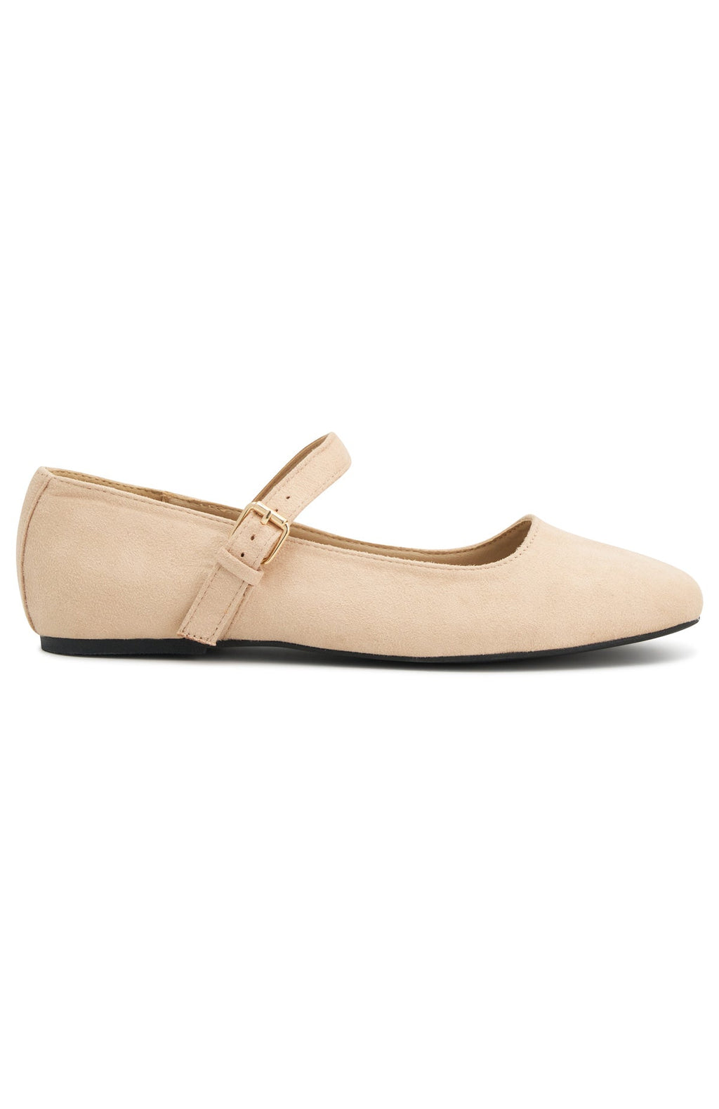 Tayla Ballet Flats Sand Faux Suede
