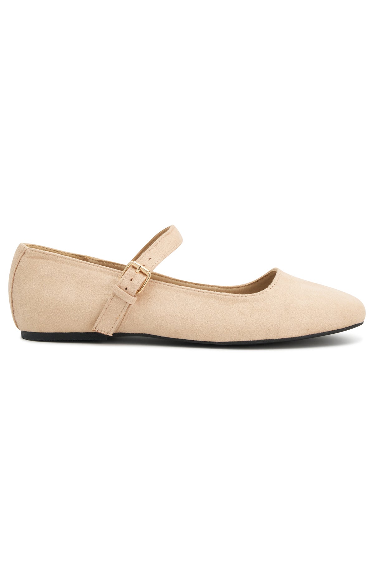 Tayla Ballet Flats Sand Faux Suede